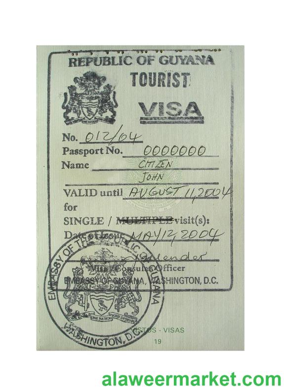 GUYANA stamp visa